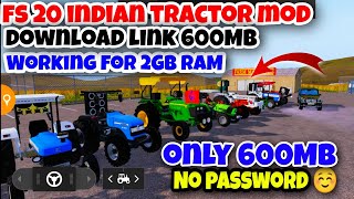 FS 20 INDIAN TRACTOR MOD And Sand ⏳ Mud Map 🗺️ Download Link in Description huddagaming [upl. by Zavala]