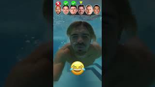 Footballers Crazy Water Jump Challenge🤩 [upl. by Pillihpnhoj]