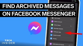 How To Find Archived Messages On Facebook Messenger [upl. by Zoltai724]