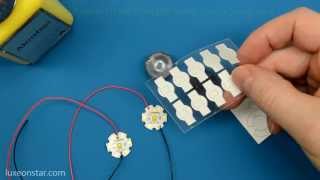 Fastening Flat Bottom Optics to an LED Using Double Sided Tape [upl. by Tomasina]