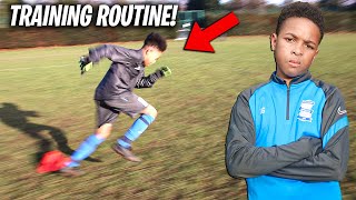 TEKKERZ KID FOOTBALL TRAINING ROUTINE [upl. by Brosine134]