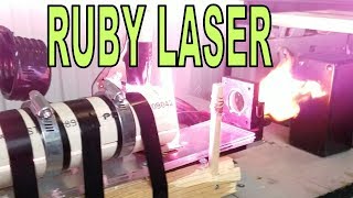 Giant 13kJ RUBY LASER CANNON Test Shots and Overview [upl. by Asle]