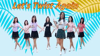 Lets Twist Again Line Dance [upl. by Coffin]