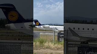 LUFTHANSA CRJ900 from Billund 🇩🇰 aviation planespotting landing avgeek airport aviationlovers [upl. by Louisa367]