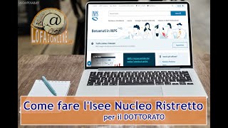 Come fare lIsee Dottorato Nucleo Ristretto Online [upl. by Alekram]