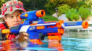 Nerf War Million Subscribers Battle 4 [upl. by Rumit899]