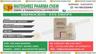 Brimonidine Tartrate Ophthalmic Solution 02wv Leading Suppliers in India • Matoshree Pharma Chem [upl. by Kristos628]