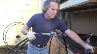 Installing Tire on a Highwheel  Penny Farthing  Hiwheel Bicycle [upl. by Calan325]