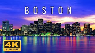 BOSTON  USA 🇺🇸  4K  Drone View of Boston in 4K [upl. by Aicilaanna]