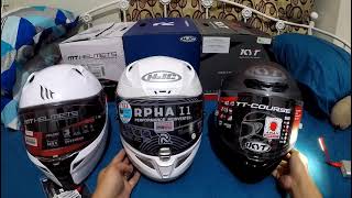 HJC Rpha 11 MT Revenge 2 and KYT TT Course Helmet Comparison [upl. by Emad820]