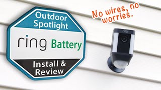 Ring Spotlight BATTERY Camera  Installation and Review [upl. by Acnalb]