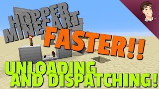 How to build a FASTER HOPPER MINECART UNLOADING and DISPATCHING SYSTEM [upl. by Macleod]