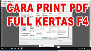 cara print pdf full kertas F4 [upl. by Patrizia]