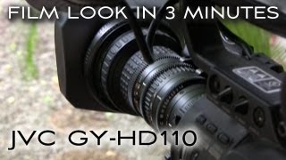 JVC GYHD110 Film Look in 3 Minutes Sharpness and iris settings  polarizing filter [upl. by Ibrahim956]