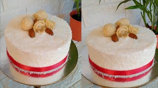 Raffaello cake recipe  Almond coconut cake  Raffaello cake Malayalam  Shahanas cooking [upl. by Efal279]