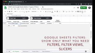 Google Sheets Slicer Filters supereasytoaddanduse filters [upl. by Ansley]