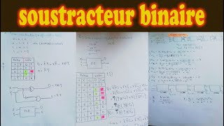 Soustracteur binaire  Demi soustracteur  Soustracteur complet [upl. by Navert]