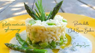 Risotto mantecato agli asparagi ricetta dello Chef Bruno Barbieri [upl. by Gershom]