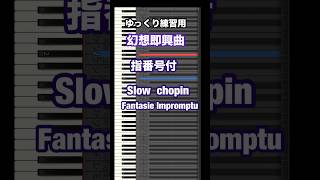 幻想即興曲 ゆっくり 指番号ガイド付 Fantasie Impromptu Chopin piano Chopin Synthesia [upl. by Ahsiened]