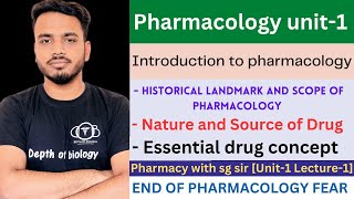 Introduction to pharmacology  historical landmark amp scope of pharmacology  nature amp source of drug [upl. by Ardie964]