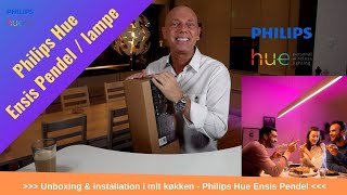 Philips Hue Ensis Pendel Lampe  installation og MIN løsning på monterings udfordring [upl. by Ferna]