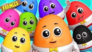 Humpty Dumpty Learning Color Cartoon For Childrens Nursery Rhymes Songs by Farmees [upl. by Jobyna]