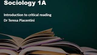 Introduction To Critical Reading [upl. by Nerissa]