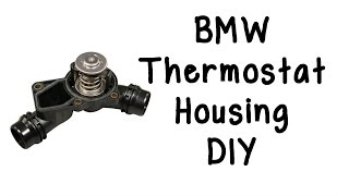 How To Replace BMW E46 Thermostat [upl. by Aramahs950]