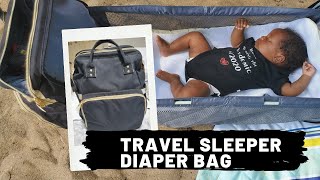 3 in 1 Diaper bag with foldable infant sleeper  travel bed  review [upl. by Vivien]