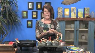 How to Add Pastels to an Encaustic Painting [upl. by Arodal255]