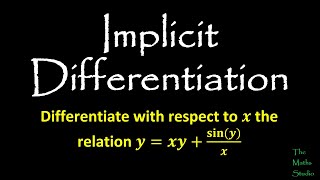 How to use implicit differentiation to find derivative of trigonometric relation yxysinyx [upl. by Laina123]