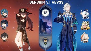 Genshin Impact 51 Abyss Hutao C1R1Neuvillette C0R0 [upl. by Hayman]