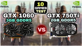 GTX 1060 vs GTX 750 ti  10 Games Test  How Big Difference [upl. by Nottap805]