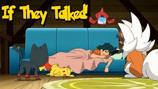 IF POKÉMON TALKED Helping Rotom Dex Wake Up Ash and Pikachu and Rowlet [upl. by Wilkey187]