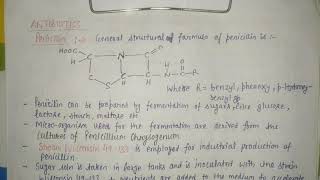 Lecture 04  Production of antibiotics Penicillin [upl. by Lenno]