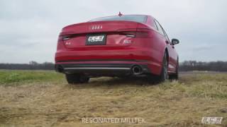 Audi B9 A4 Milltek Exhaust  Stock vs Resonated vs NonResonated [upl. by Naj]