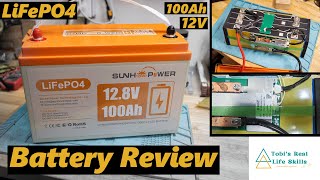 SunHooPower LiFePO4 12V 100Ah Battery  Review [upl. by Sisi742]