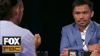 Manny Pacquiao vs Keith Thurman FULL INTERVIEW  FACE TO FACE  PBC ON FOX [upl. by Ehsom]