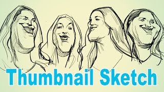 The Thumbnail Sketch  Caricature Drawing [upl. by Ttam]