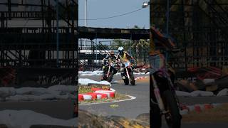 Rino sanjaya vs rafli sanjaya shorts sgmracingteam supermoto [upl. by Llerut]