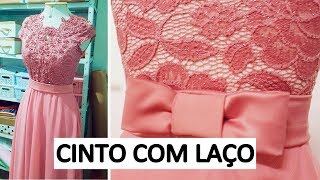 Como fazer cinto para VESTIDO DE FESTA [upl. by Boffa]