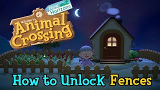 How To Unlock Fences Animal Crossing New Horizons [upl. by Namyw]