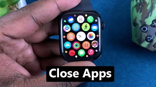 How To Close Background Apps On Apple Watch Series 7 [upl. by Leoine]