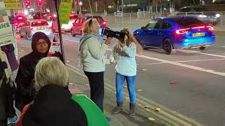 Slough activists were out tonight protesting UK partnership with Israel in the genocide of Gaza [upl. by Sancho]