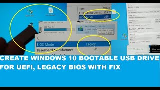 How to create Windows 10 Bootable USB Drive UEFI Legacy with Fix 3 Ways Rufus MCT CMD [upl. by Milinda]