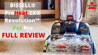 Bissell ProHeat 2X Revolution Pet Pro Carpet Cleaner Review  How to Use Bissell Carpet Cleaner [upl. by Tihor]