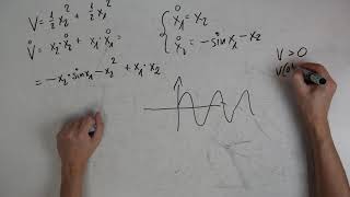 Nonlinear control lecture 4 part 5 Lyapunov stability nonlinear example [upl. by Nywled627]