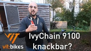 ABUS Kettenschloss IvyChain 9100 knackbar  vitbikesTV 217 [upl. by Rosenblatt]