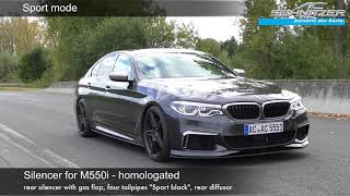 AC Schnitzer Auspuff homologiert für BMW M550i [upl. by Ailedroc]