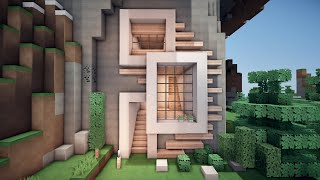 MODERNES BERGHAUS in MINECRAFT bauen TUTORIAL HAUS 193 [upl. by Dola679]